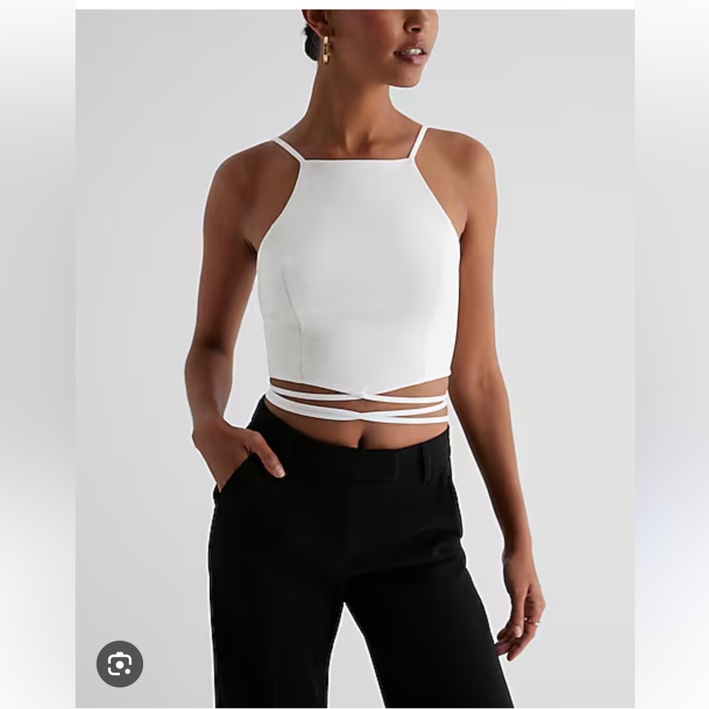 NWT Express body contour tie cropped cami
